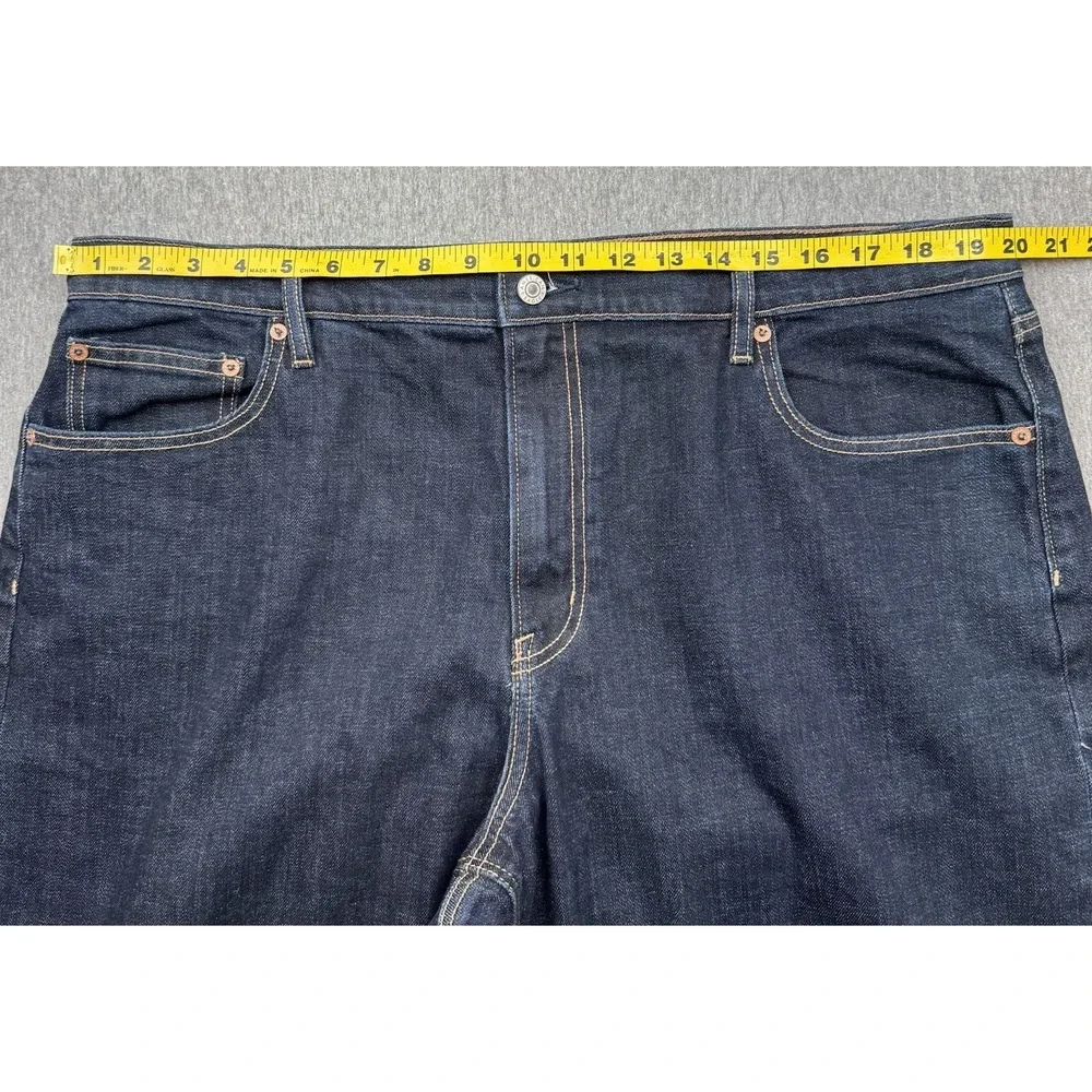 American Eagle‎ Womens Jeans Barrel Sz 18 Fit 40x28 Blue Dark Wash Denim Stretch